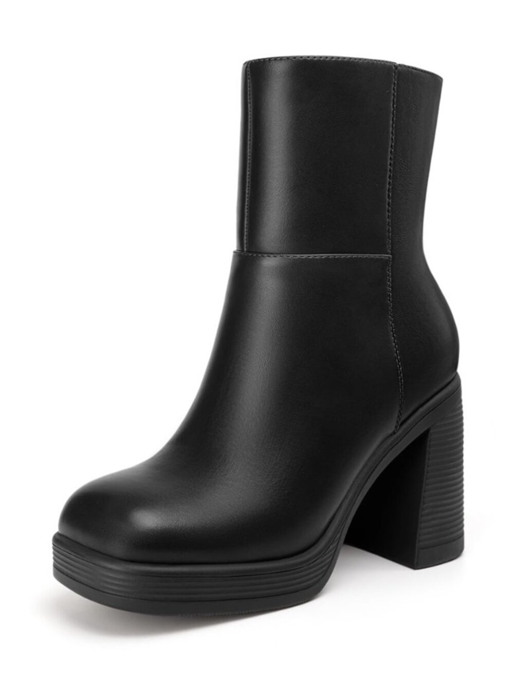 Women's High Chunky Heel Platform Ankle Boots